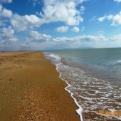 Пляж и море в станице Благовещенской