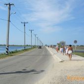 Дамба через лиман - дорога к Черному морю в станице Благовещенской