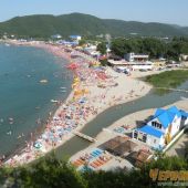 Пляж Архипо-Осипови вид с горы Ежик
