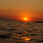 Море на закате в станице Благовещенской