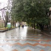 Тротуар в Ялте зимой