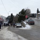 Дорога в Алуште зимой