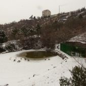 Пруд в Алуште зимой