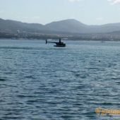 Вертолет над Черным морем в Геленджике