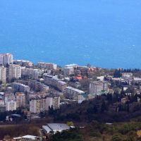 Вид на море от водопада Учан-Су в Ялте